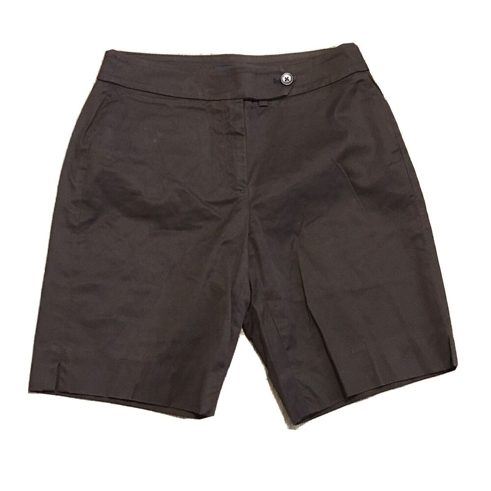 Jones New York Signature Midi Shorts ~ Sz 4 ~ Brown ~ Mid Rise ~ 9" Inseam